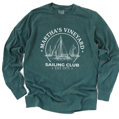 Martha's Vineyard Sailing Club - Comfort Colors Long Sleeve Premium T Shirt