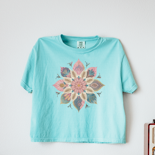 Serenity - Comfort Colors Boxy Cropped Tee