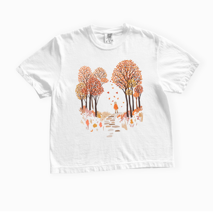 Autumn Walks - Comfort Colors Boxy Cropped Tee
