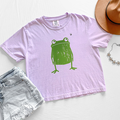 Frog - Comfort Colors Boxy Cropped Tee