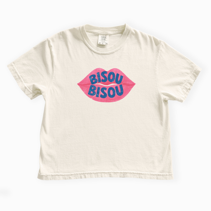 Bisou - Comfort Colors Boxy Cropped Tee