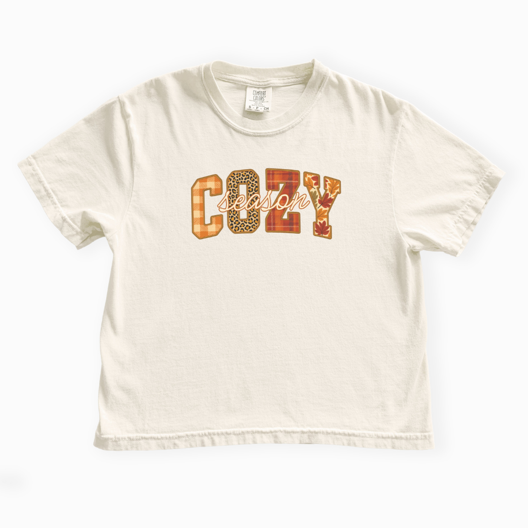Cozy Season - Comfort Colors Boxy Cropped Tee