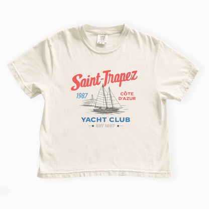 Saint Tropez Yacht Club - Comfort Colors Boxy Cropped Tee