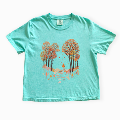 Autumn Walks - Comfort Colors Boxy Cropped Tee