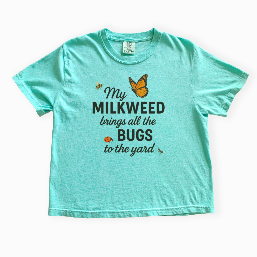 My Milkweed Brings All The Bugs To The Yard - Comfort Colors Boxy Cropped Tee