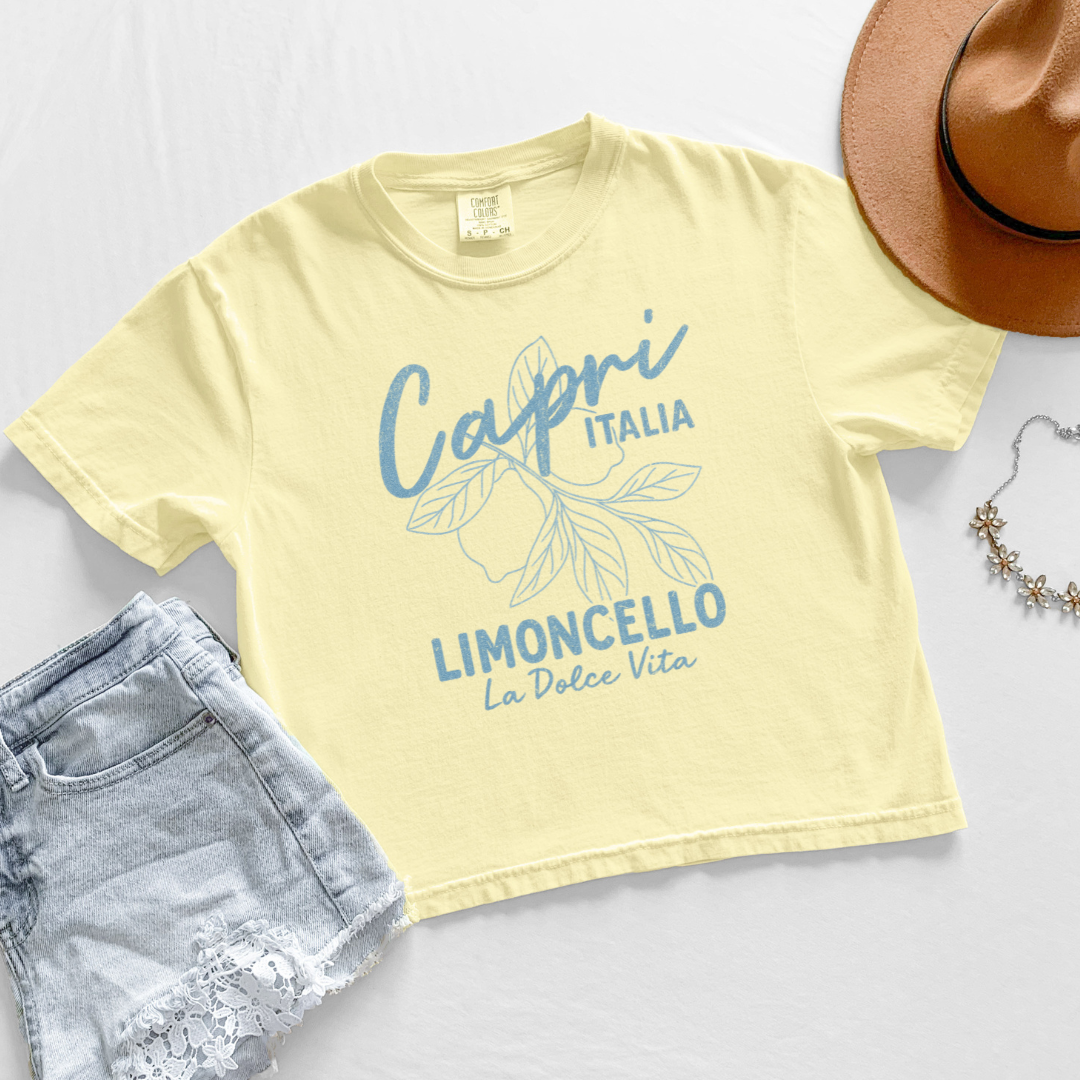 Capri - Comfort Colors Boxy Cropped Tee