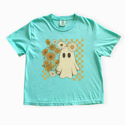 Floral Ghost - Comfort Colors Boxy Cropped Tee