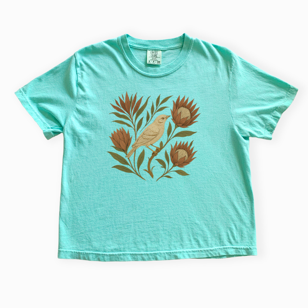 Nature's Chorus - Comfort Colors Boxy Cropped Tee