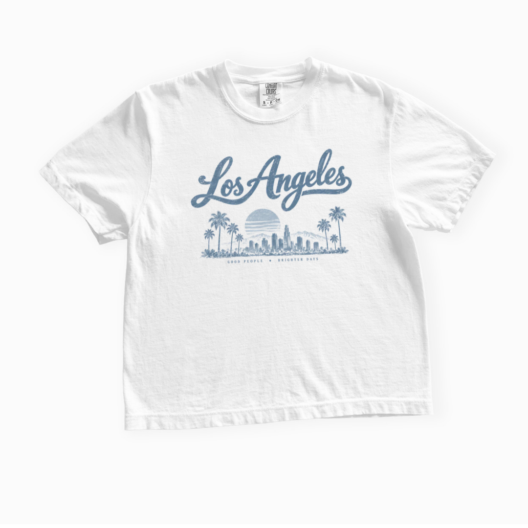 Los Angeles - Comfort Colors Boxy Cropped Tee