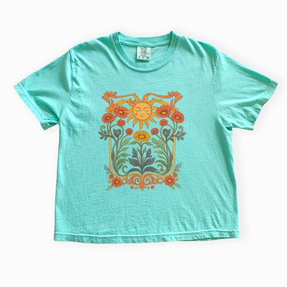 Helia's Garden - Comfort Colors Boxy Cropped Tee