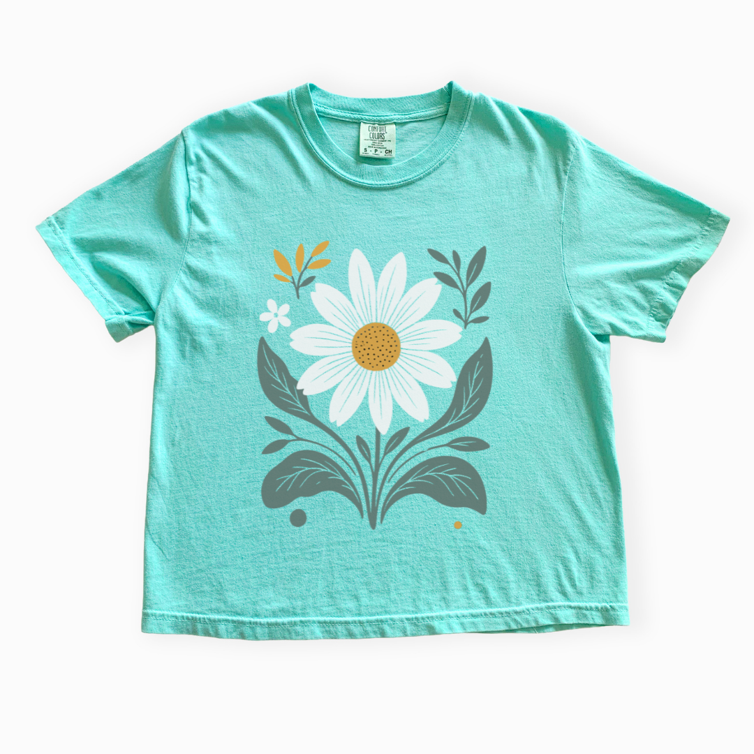 Daisy Days - Comfort Colors Boxy Cropped Tee