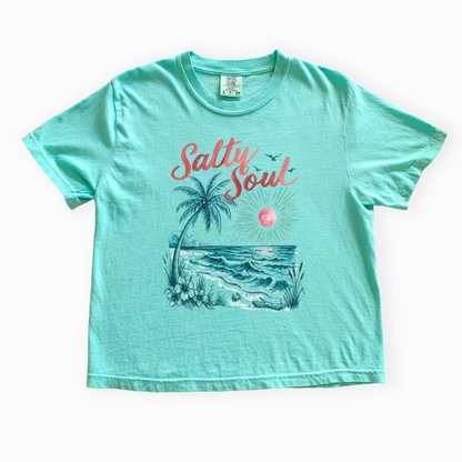 Salty Soul - Comfort Colors Boxy Cropped Tee