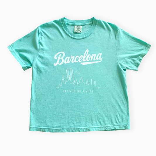 Barcelona, Dreams of Gaudi - Comfort Colors Boxy Cropped Tee