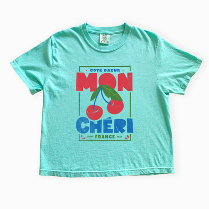 Mon Cheri - Comfort Colors Boxy Cropped Tee