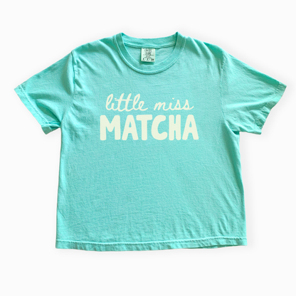 Little Miss Matcha - Comfort Colors Boxy Cropped Tee
