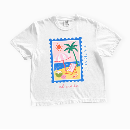 Costa Del Sol - Comfort Colors Boxy Cropped Tee