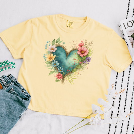 Nature's Embrace - Comfort Colors Boxy Cropped Tee