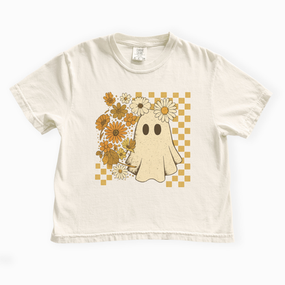 Floral Ghost - Comfort Colors Boxy Cropped Tee