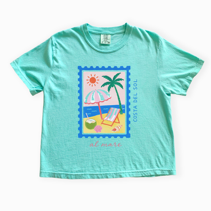 Costa Del Sol - Comfort Colors Boxy Cropped Tee