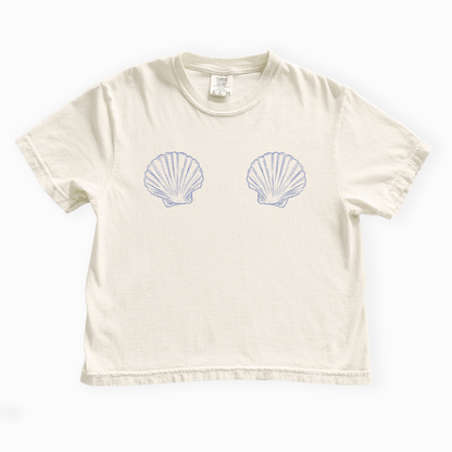 She Shells - Comfort Colors Boxy Cropped Tee