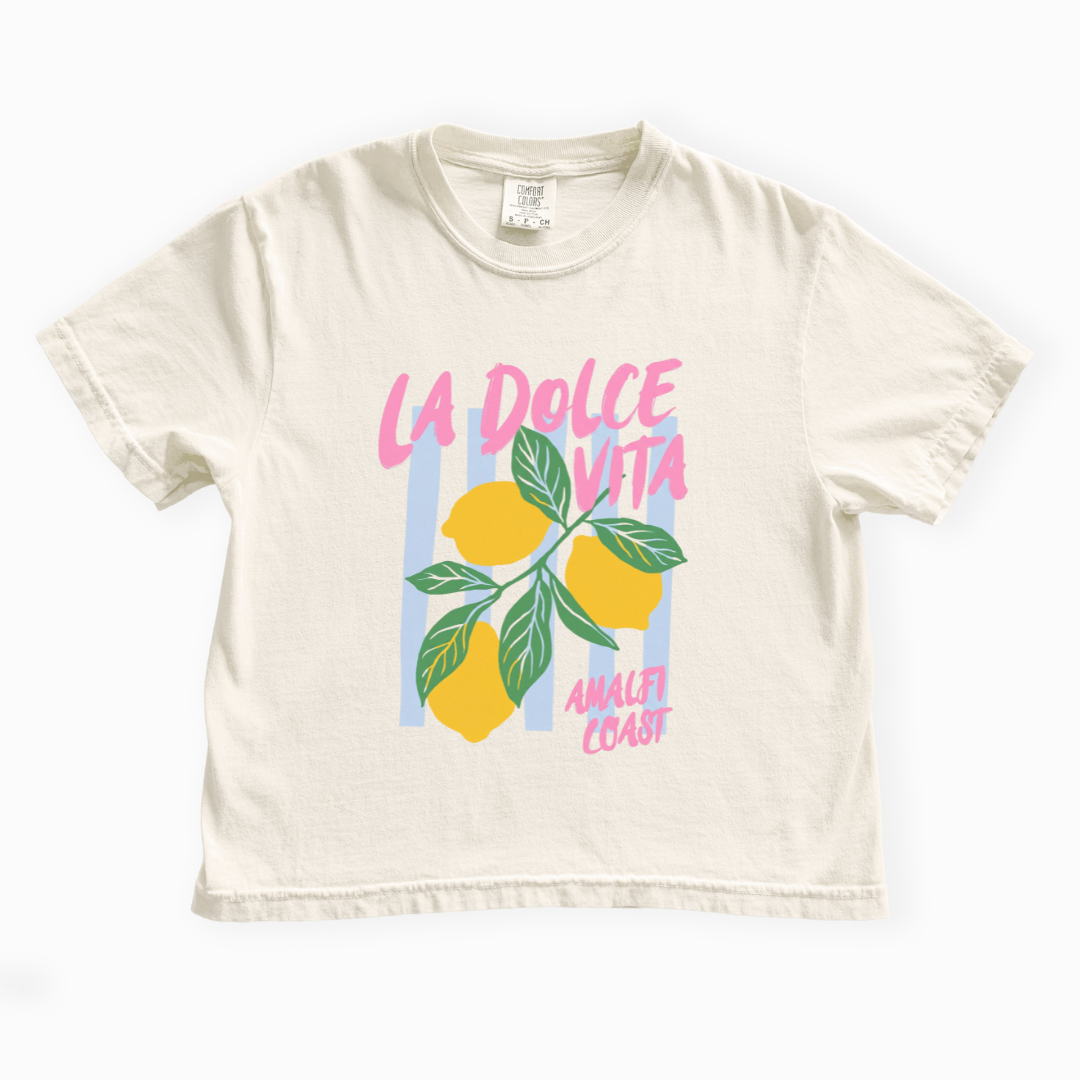 La Dolce Vita - Comfort Colors Boxy Cropped Tee