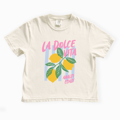 La Dolce Vita - Comfort Colors Boxy Cropped Tee
