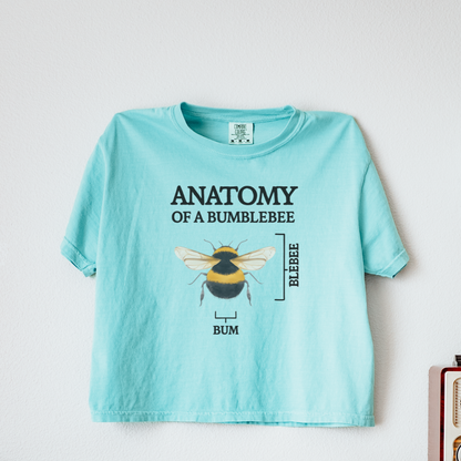 Anatomy Of A Bumblebee - Comfort Colors Boxy Cropped Tee