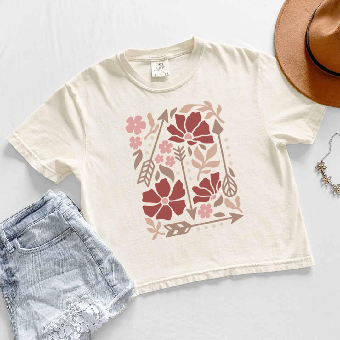 Arrows of Bohemia - Comfort Colors Boxy Cropped Tee