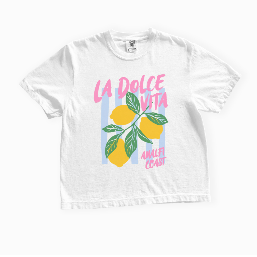 La Dolce Vita - Comfort Colors Boxy Cropped Tee
