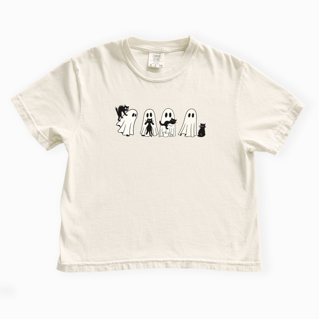 Scaredy Cats - Comfort Colors Boxy Cropped Tee