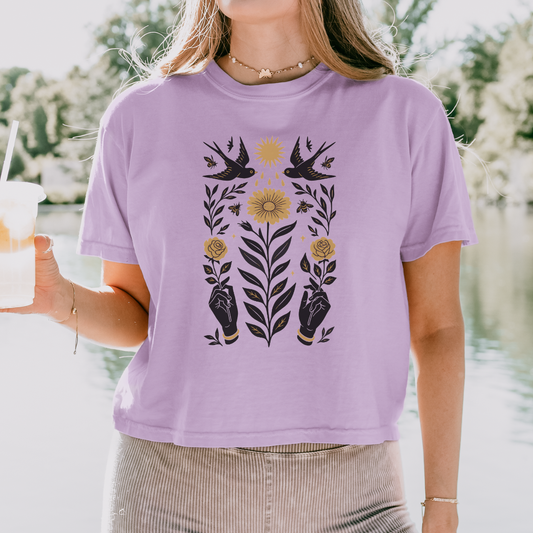 Sanctum Botanica - Comfort Colors Boxy Cropped Tee