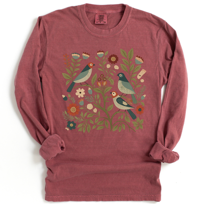 Folk Aviary - Comfort Colors Premium Long Sleeve T Shirt
