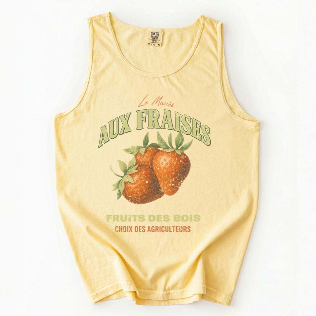Aux Fraises - Comfort Colors Premium Tank Top