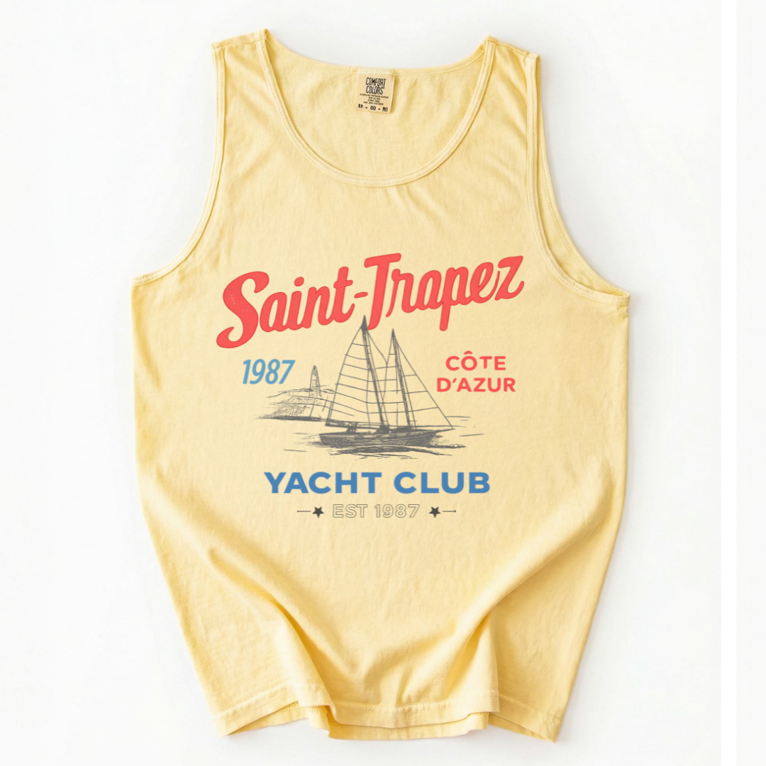Saint Tropez Yacht Club - Comfort Colors Premium Tank Top