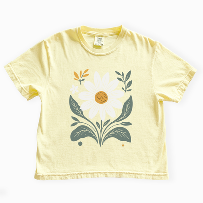 Daisy Days - Comfort Colors Boxy Cropped Tee