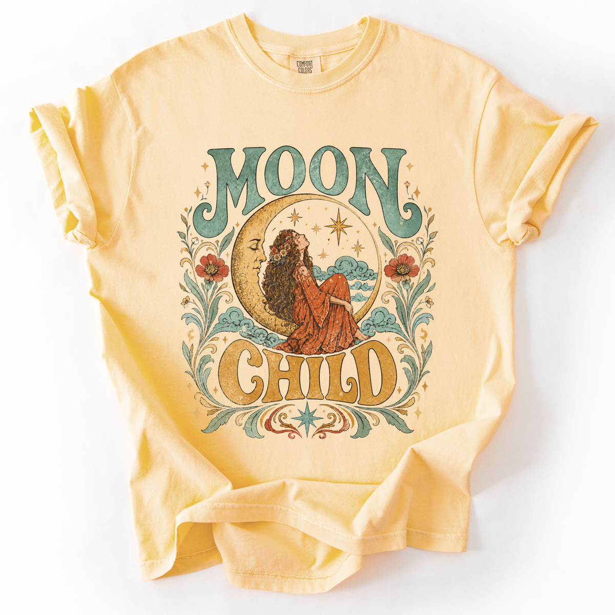 Moon Child -  Relaxed Fit Vintage Wash T Shirt