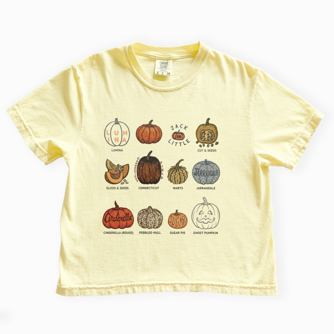Pumpkin Patch - Comfort Colors Boxy Cropped Tee