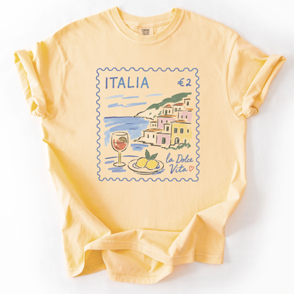 Postage from Positano -  Relaxed Fit Vintage Wash T Shirt