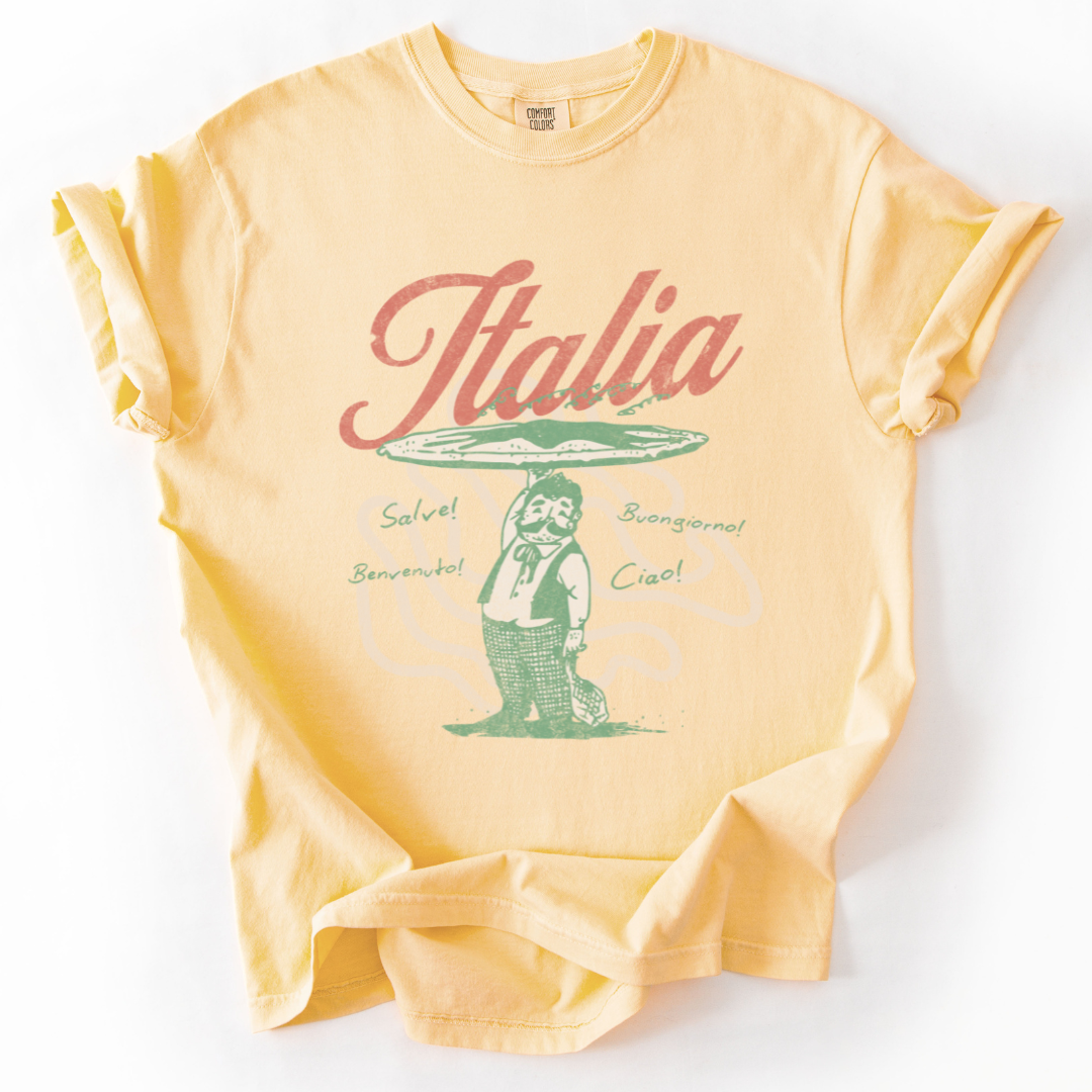 Greetings From Italia - Comfort Colors Relaxed Fit Premium T Shirt