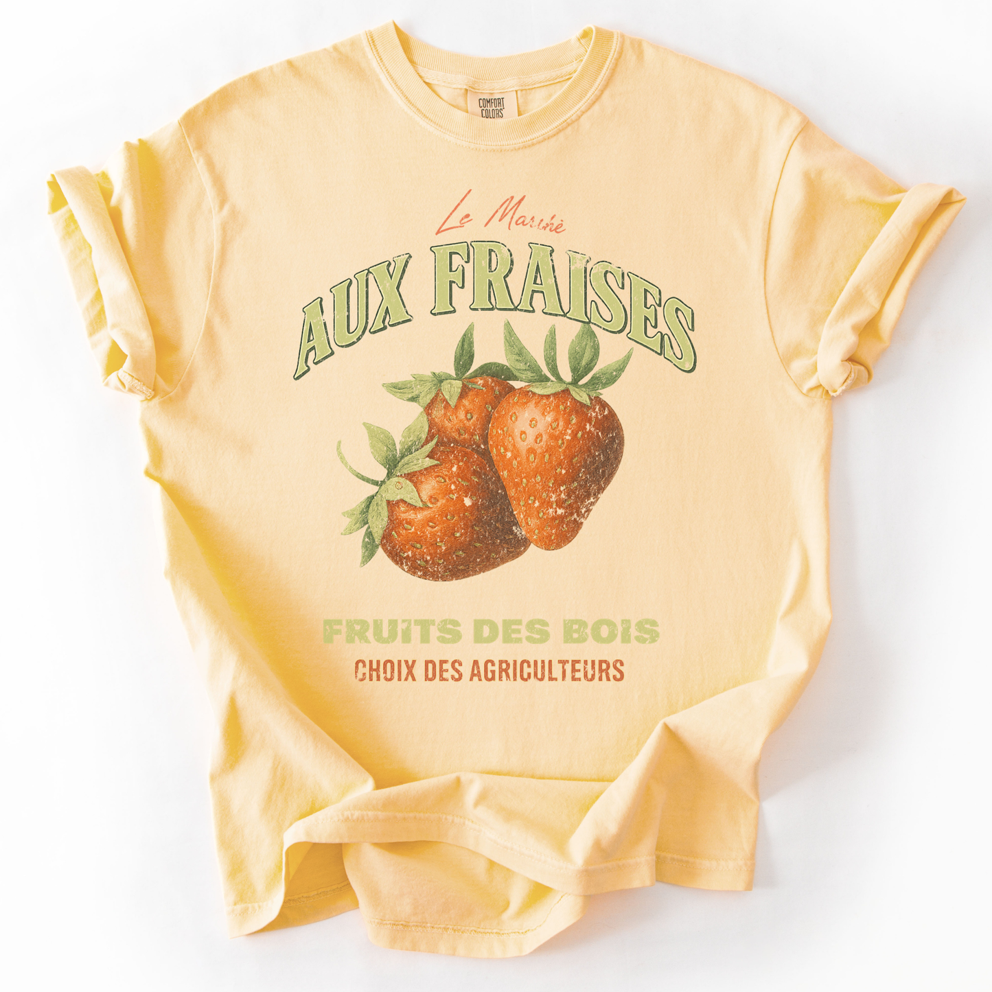 Aux Fraises -  Relaxed Fit Vintage Wash T Shirt