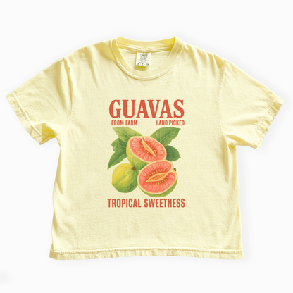 Guavas Tropical Sweetness Tee - Comfort Colors Boxy Cropped Tee