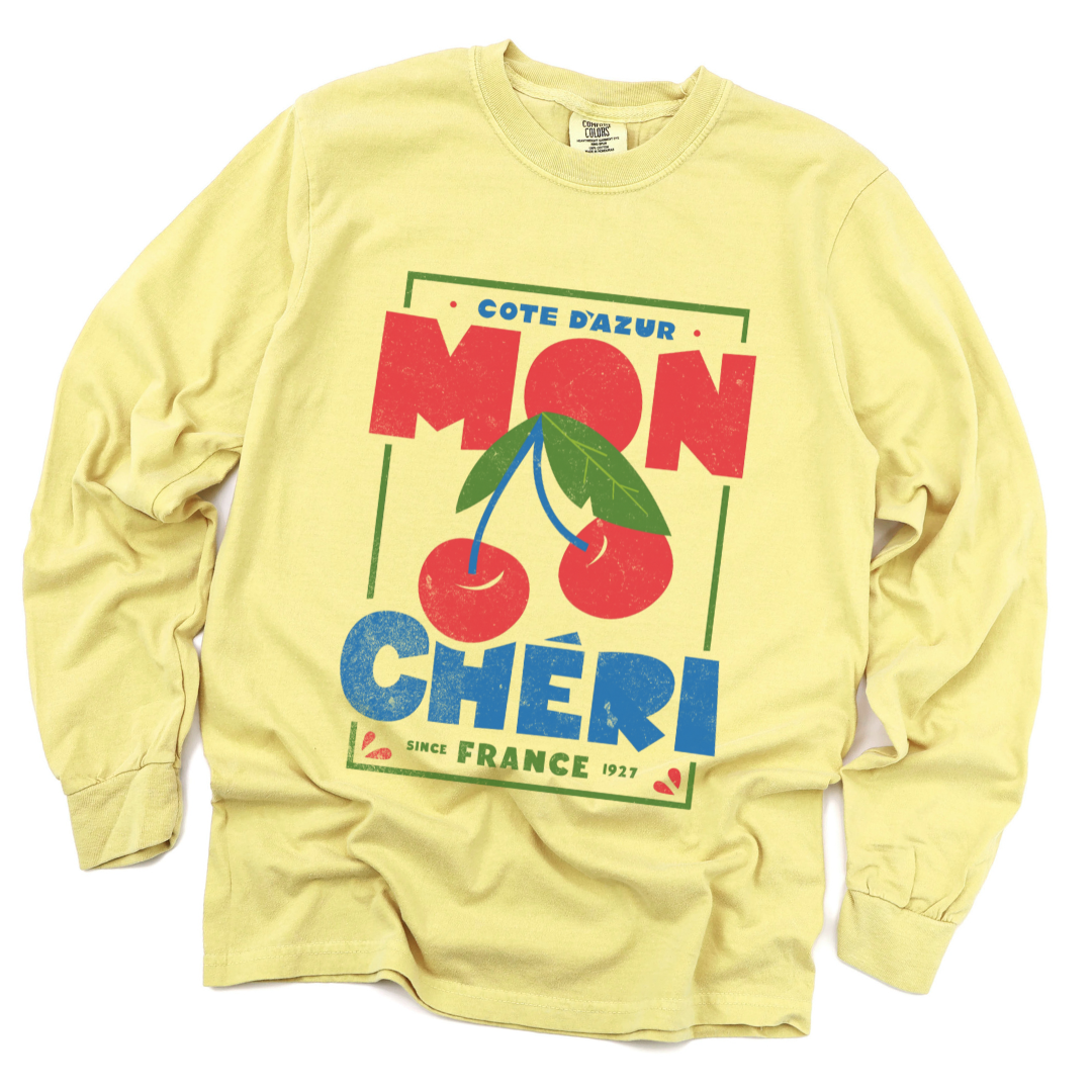 Mon Cheri - Comfort Colors Premium Long Sleeve T Shirt