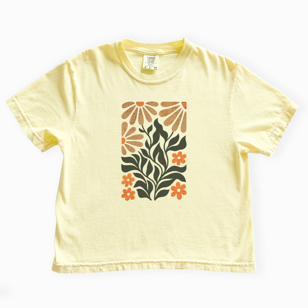 Wildlight Flora - Comfort Colors Boxy Cropped Tee