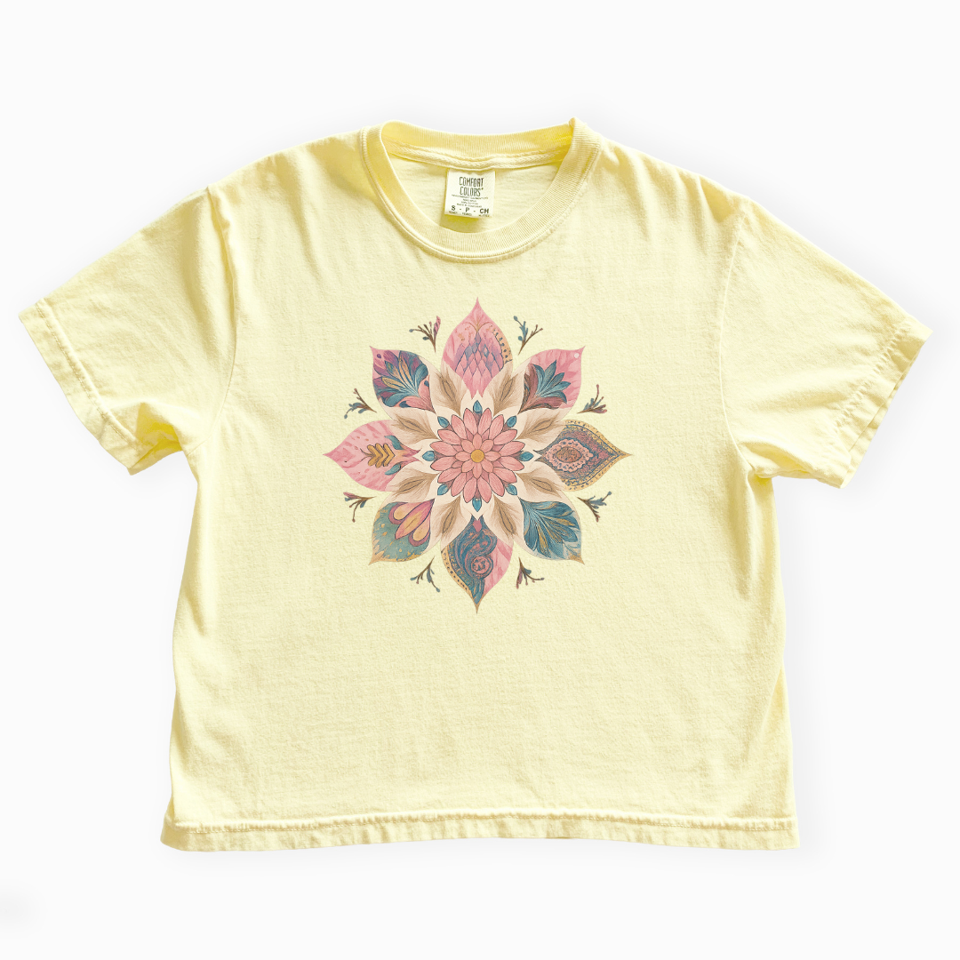 Serenity - Comfort Colors Boxy Cropped Tee