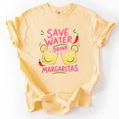 Save Water, Drink Margaritas -  Comfort Colors Relaxed Fit Premium T Shirt
