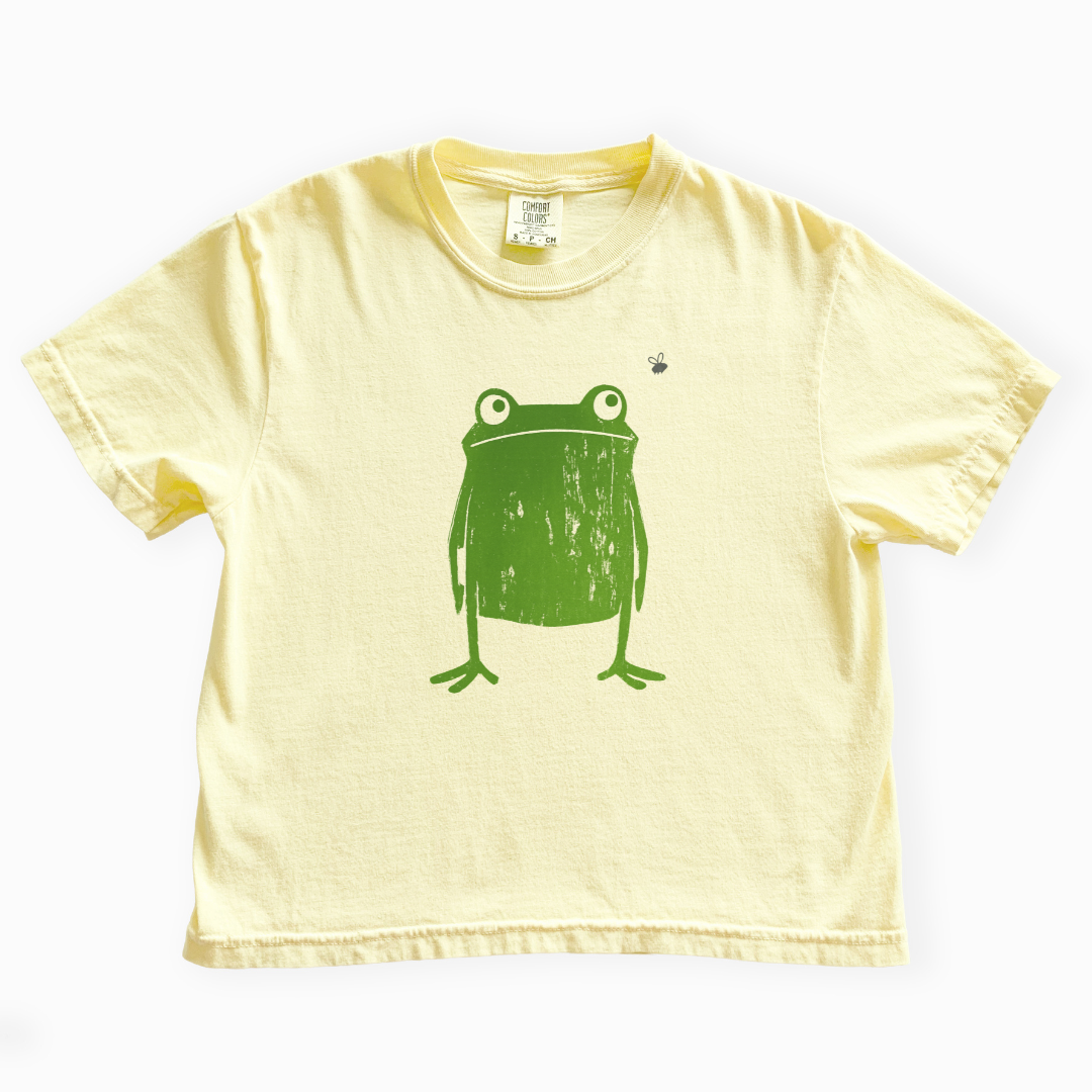 Frog - Comfort Colors Boxy Cropped Tee