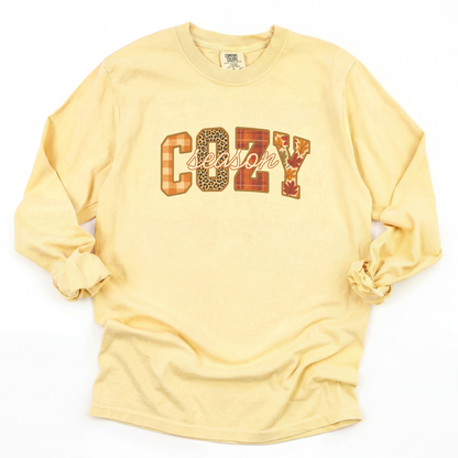 Cozy Season - Comfort Colors Premium Long Sleeve T Shirt