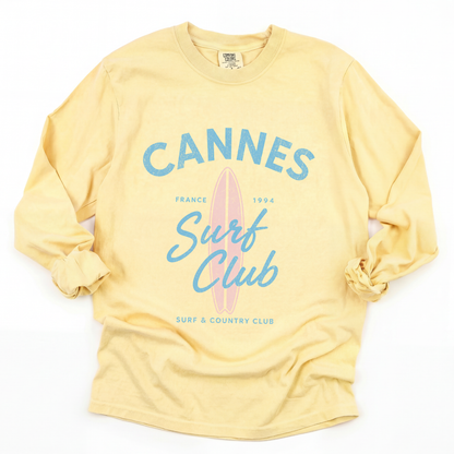 Cannes Surf Club - Comfort Colors Long Sleeve Premium T Shirt