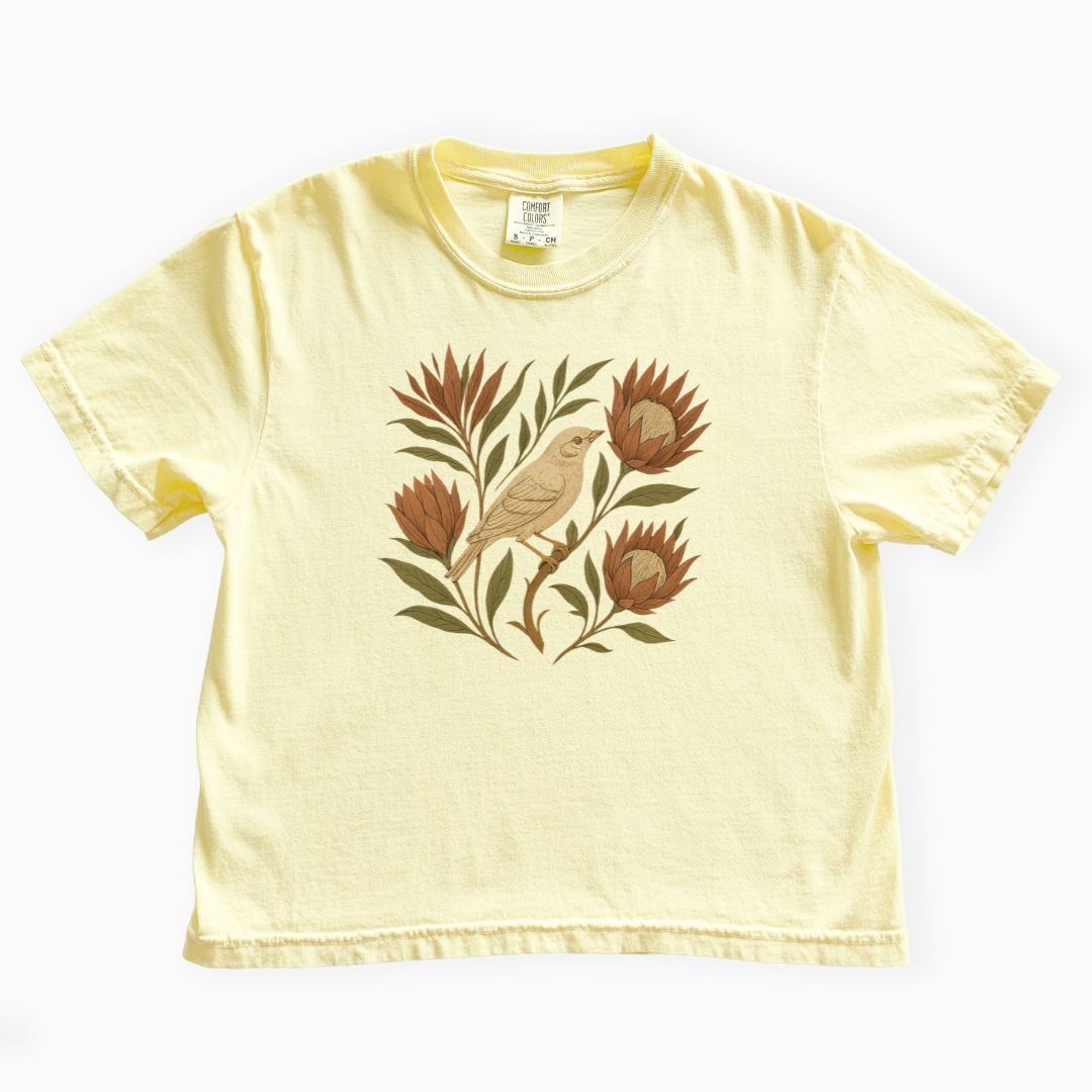 Nature's Chorus - Comfort Colors Boxy Cropped Tee