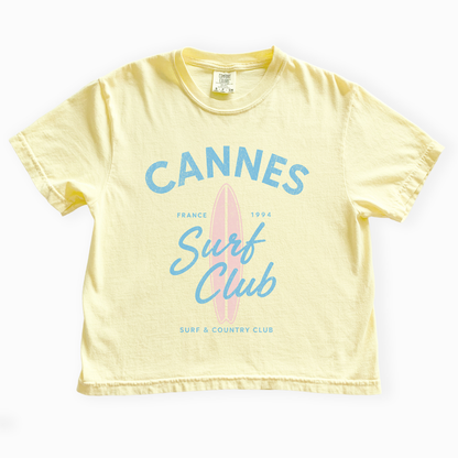 Cannes Surf Club - Comfort Colors Boxy Cropped Tee
